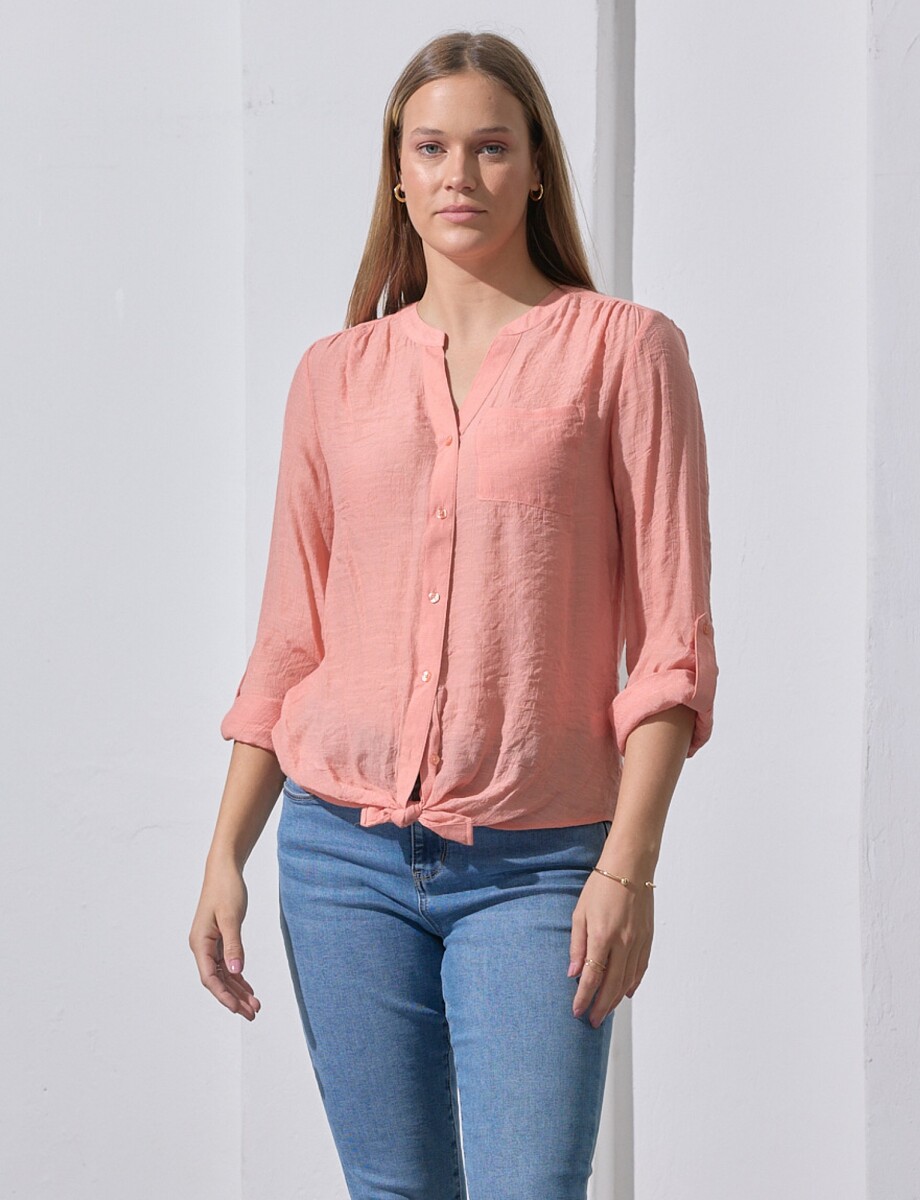Blusa Nudo Botones - Coral 