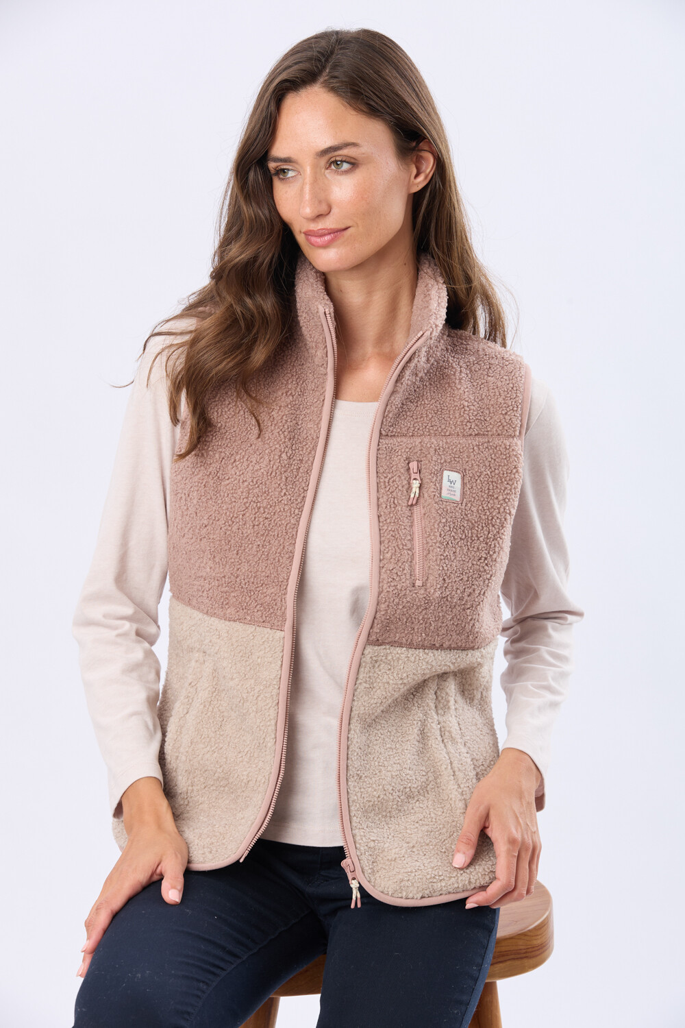 CHALECO DE SHERPA Rosado