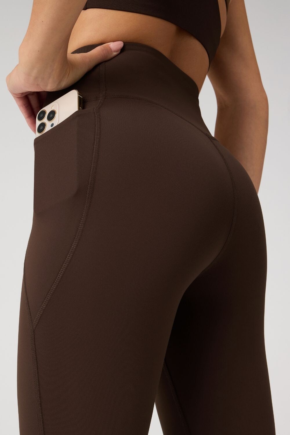 Pantalón Oasis High-Waisted Crossover Flare Mujer Cacao