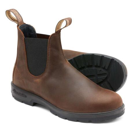 Botas Blundstone 1609 Elastic Side V Cut Antique Brown Brown