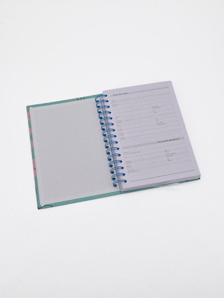 AGENDA ROMANTIC FLOWER 2027 VERDE AQUA