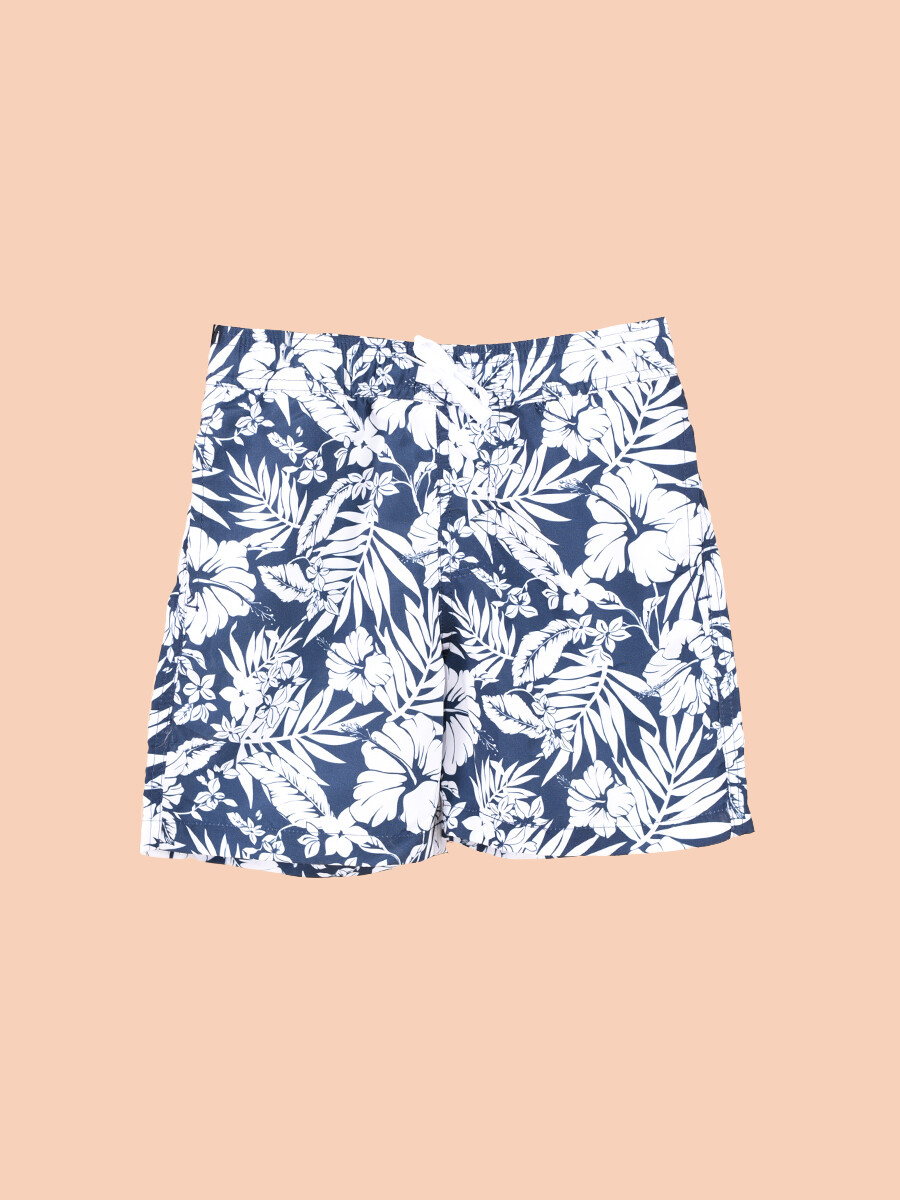 SHORT FLOWERS - AZUL 