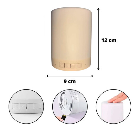 Parlante BT CL671 con Luz LED y Estilo – Color Blanco Blanco