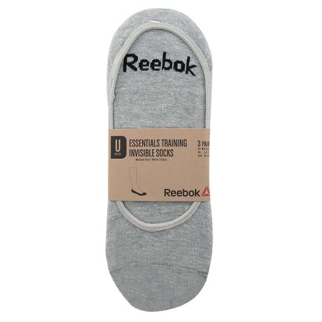 Medias Deportivas Soquetes Invisibles Unisex Reebok Pack X3 Gris