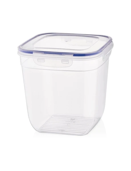 RECIPIENTE CUADRADO 1100ML "COOK&LOCK"COLOR CRISTAL C/SILICONA AZUL 12.5x12.5x13.5cms RECIPIENTE CUADRADO 1100ML "COOK&LOCK"COLOR CRISTAL C/SILICONA AZUL 12.5x12.5x13.5cms