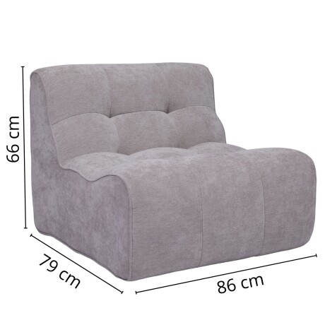 Sillón Sofá Lumax Modelo Tuuvi en caja Compactado Gris