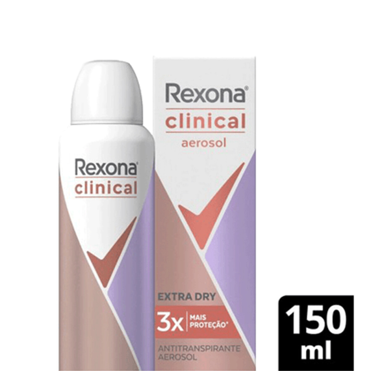 Antitranspirante Rexona Clinical Aerosol 150ml - Extra Dry 