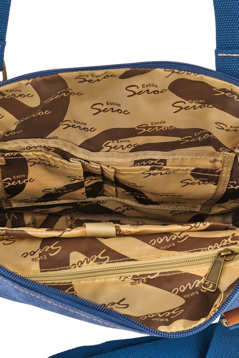 Morral de lona vintage Azul