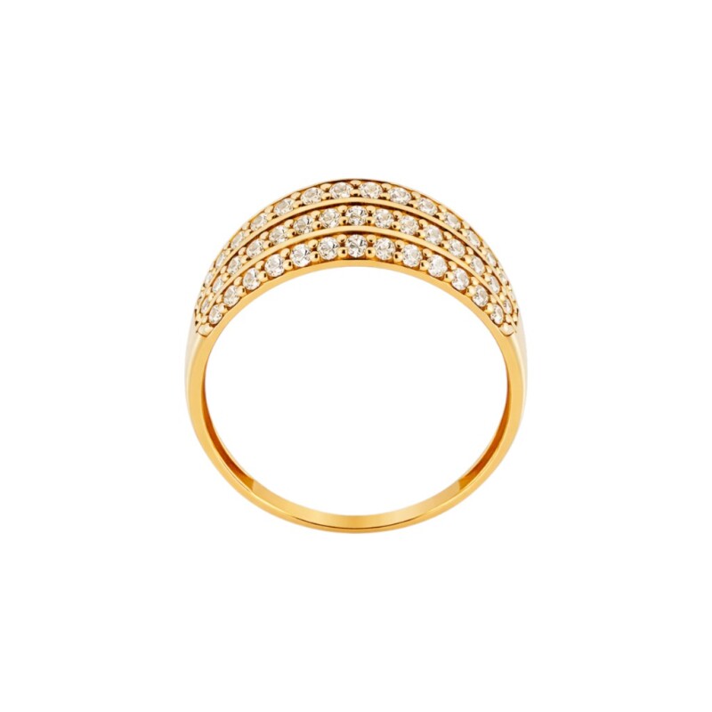 Anillo Tiara-Oro bajo-Piedras zirconias-AN8020 conpiedra