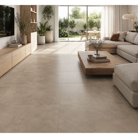 Cerámica para piso y pared Cement Dark 53x53cm Rectificado y Satinado Cerámica Para Piso Y Pared Cement Dark 53x53cm Rectificado Y Satinado