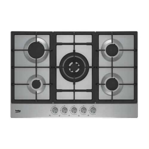 Anafe A Gas 5 Hornallas Inox - Modelo HIAW 75225 SL - Beko Anafe A Gas 5 Hornallas Inox - Modelo HIAW 75225 SL - Beko