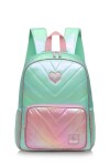 Mochila metalizada puffer Celeste