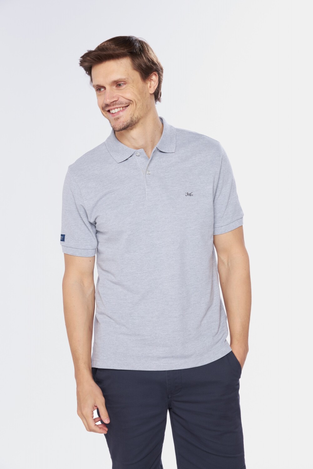 REMERA POLO PIQUE Gris