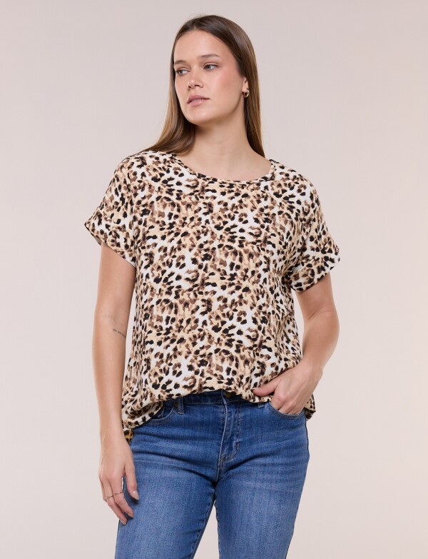 Blusa Holgada Printed BEIGE/MULTI