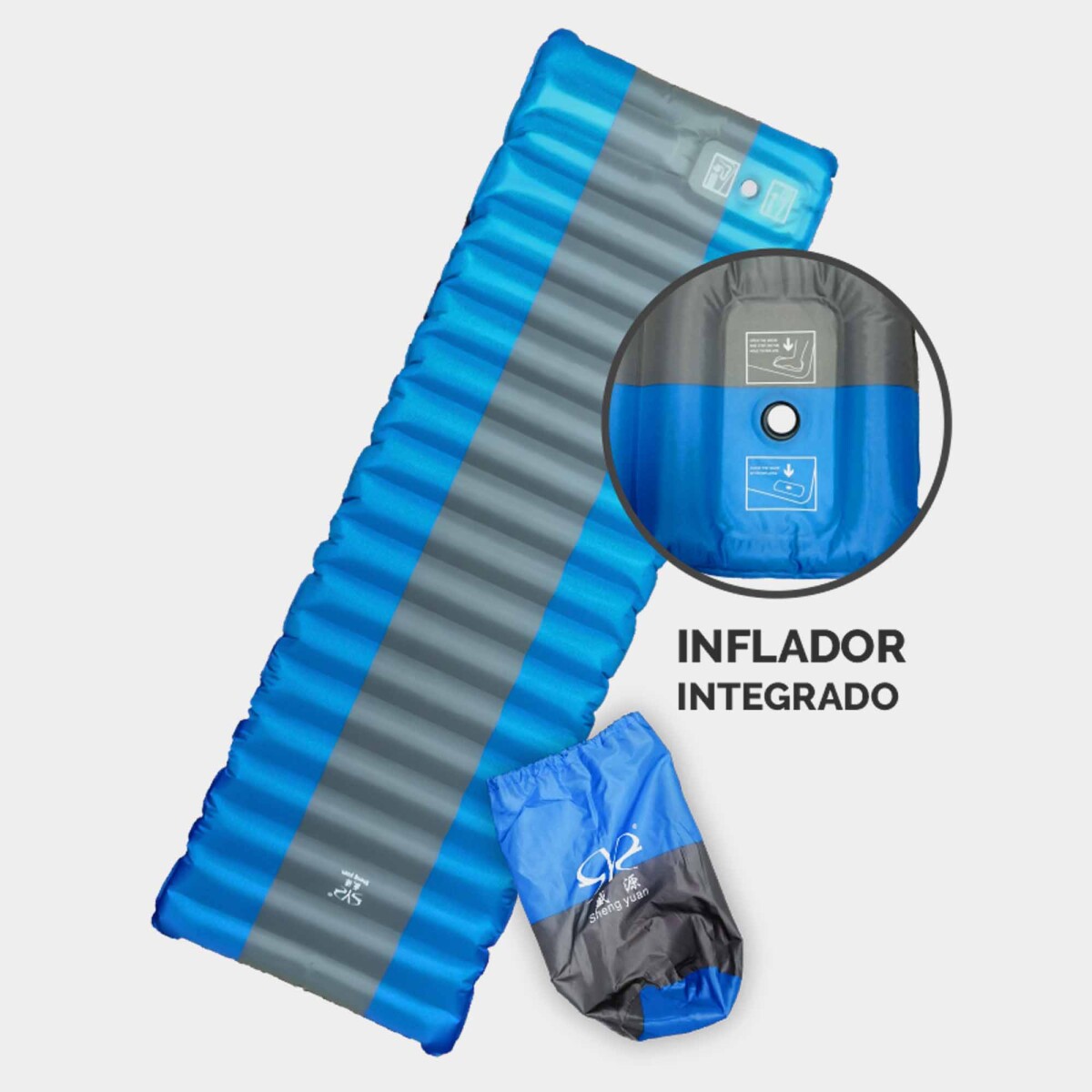 Colchoneta con inflador integrado 