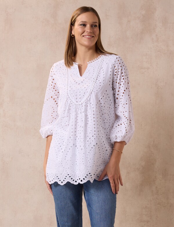 Blusa Broderie BLANCO