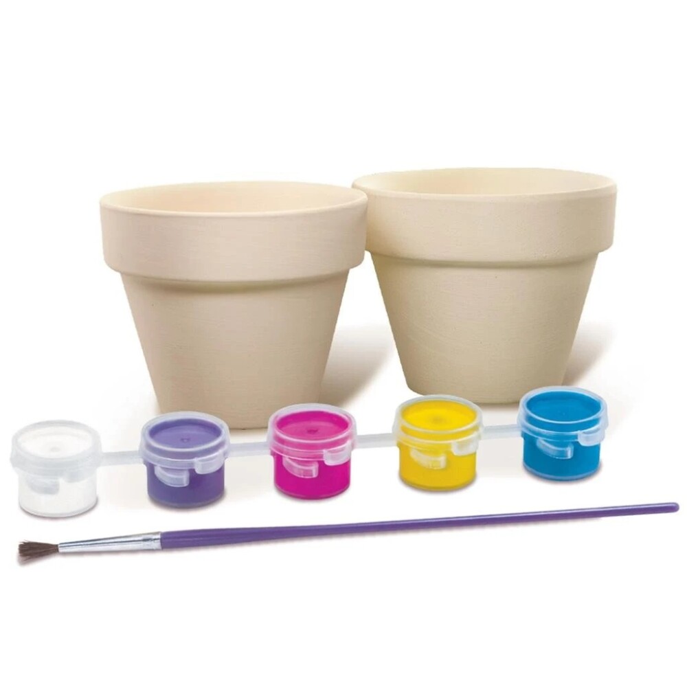 Kit Creativo: Maceteros de Terracota para Pintar PAINT YOUR OWN TERRACOTTA FLOWER POTS