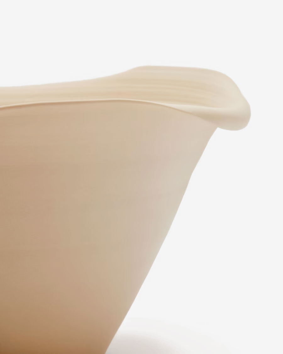 Jarrón Macaire de cerámica beige Ø 23 cm