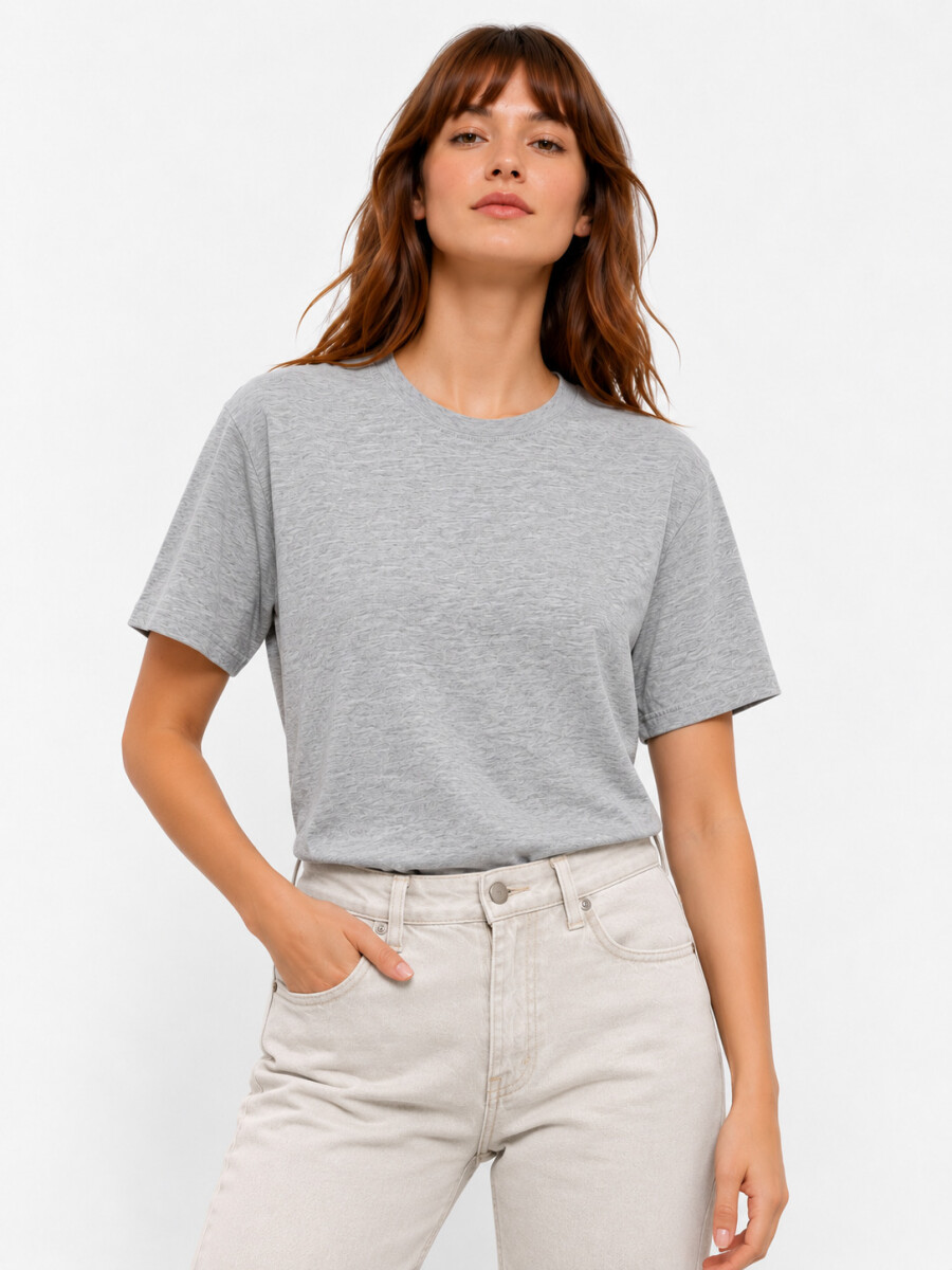 REMERA LESSA - GRIS MELANGE C 