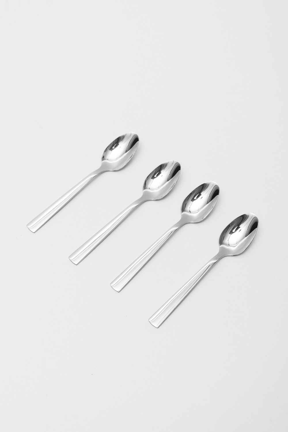 Cuchara Asher Para Café Set 4 Un. Plateado Brillante Color Unico