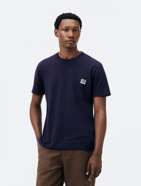 CAMISETA CON ESTAMPA MODELO REGULAR AZUL