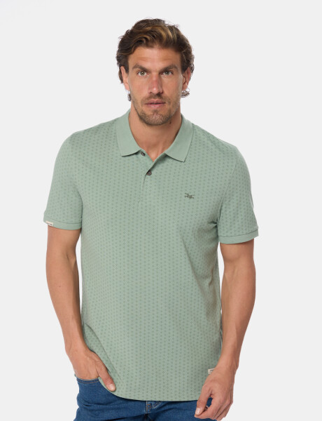 REMERA POLO ESTAMPADA Verde