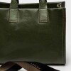 Cartera de Mano Capri En Cuero Liso Verde