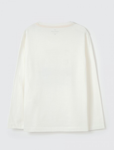 CAMISETA INFANTIL CON ESTAMPA BEIGE