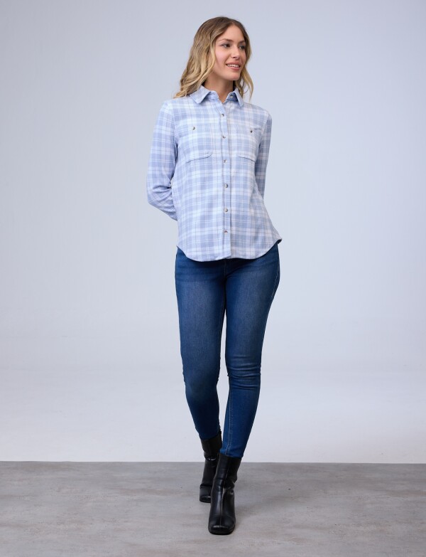 Camisa Soft Cuadrille CELESTE/MULTI