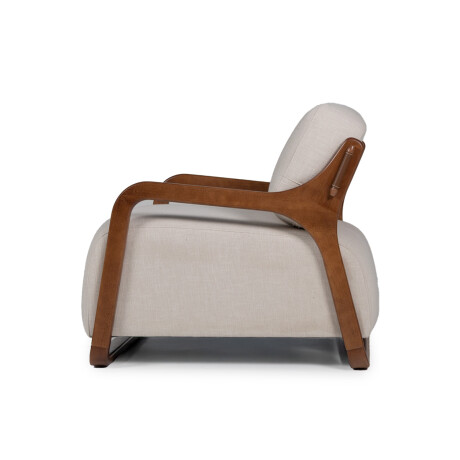 Butaca Vogue Agatha - Tela Rústica Beige (4F)