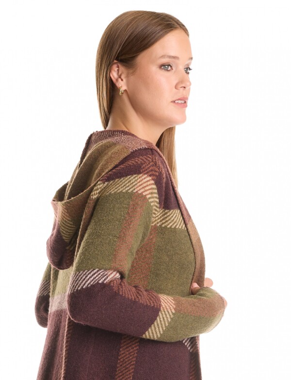 Cardigan Capucha OLIVA/MULTI