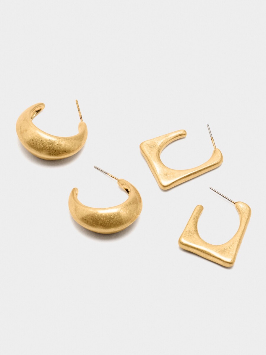 Set Con Aros Abiertos dorado