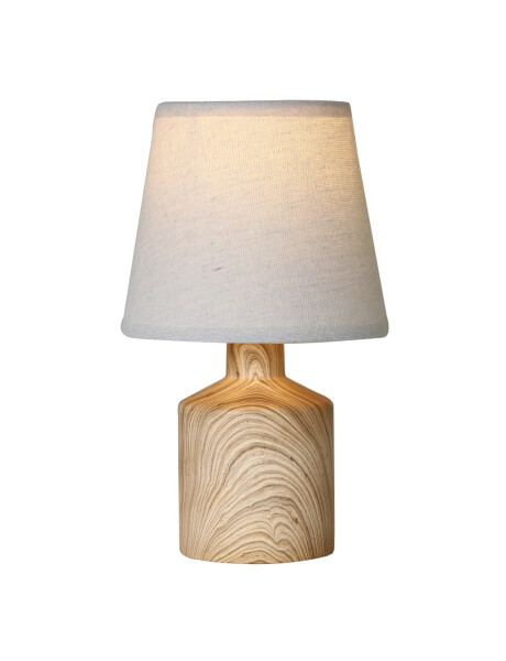 LAMPARA DE MESA CERAMICA D16.5x27.5CM TEXT. MADERA LAMPARA DE MESA CERAMICA D16.5x27.5CM TEXT. MADERA