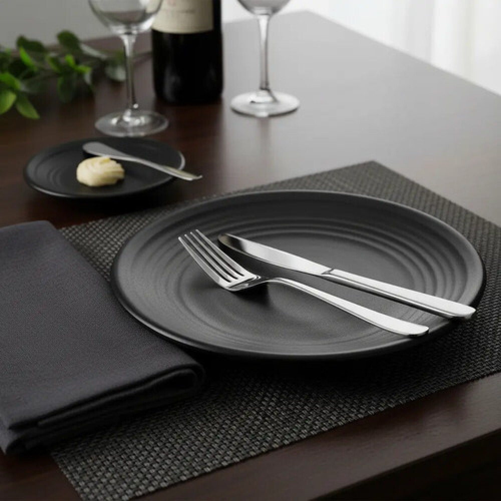 Plato de melamina negro 18 cm Plato de melamina negro 18 cm