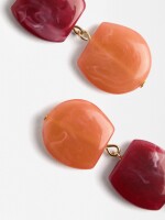 Pendientes Largos Efecto Piedra multicolor