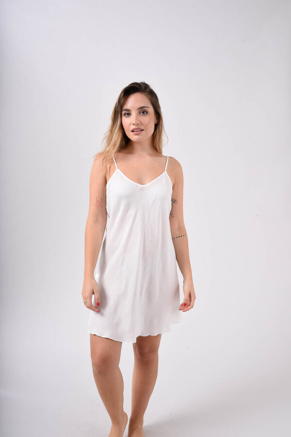 Camisón Bretel Fino Labrado Champagne