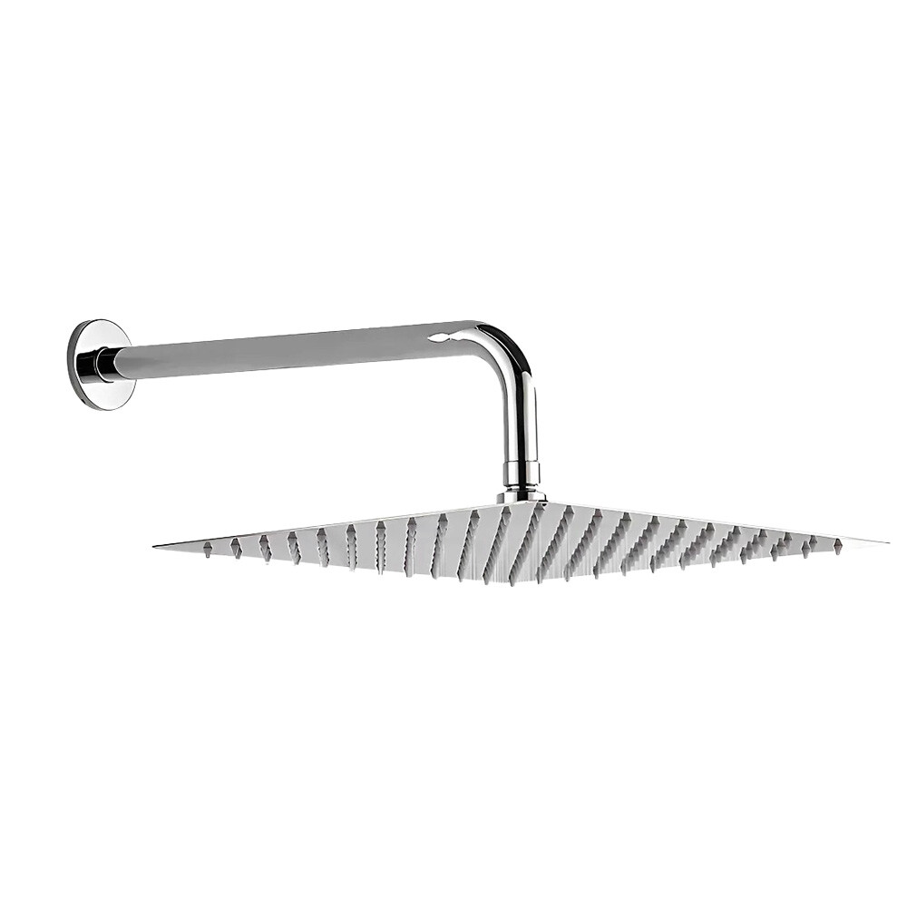 ROSETA CUADRADA ACERO INOX. 8 + BRAZO Roseta Cuadrada Acero Inox. 8 + Brazo