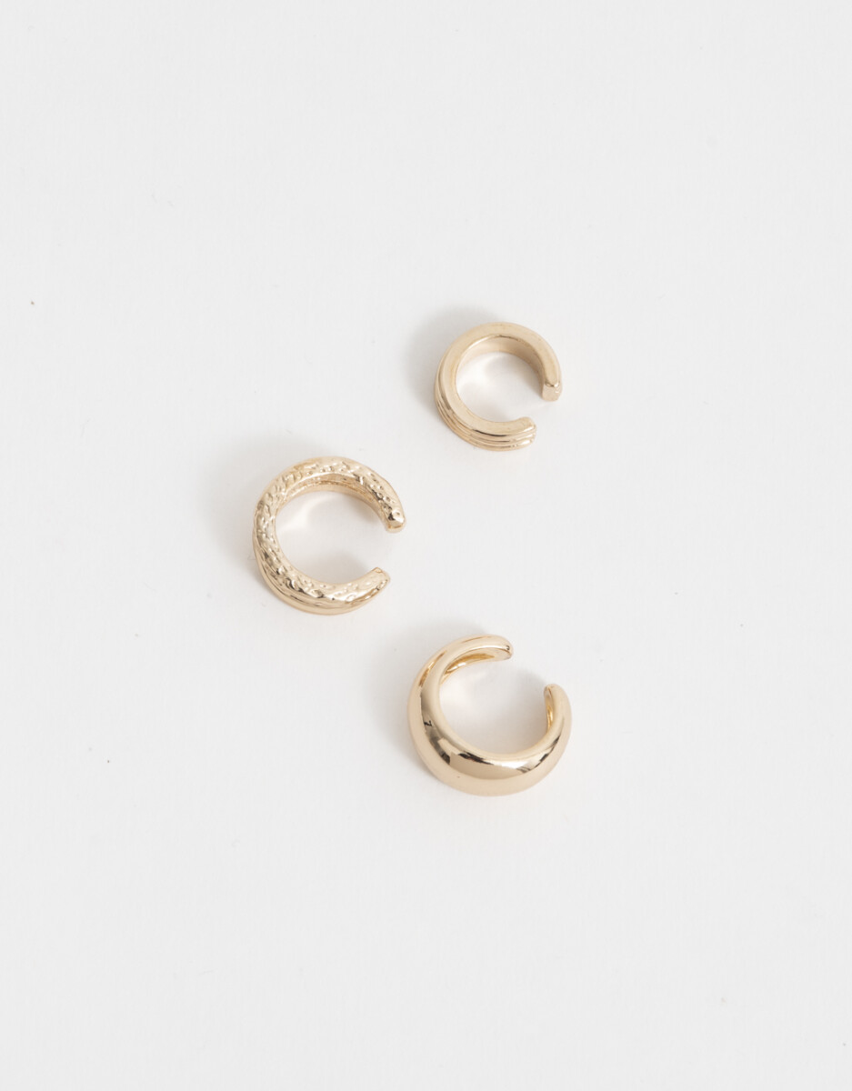 Set De Earcuff De Metal Dorado 