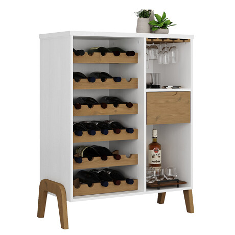 Bar botellero Linea Veneza Blanco/Miel