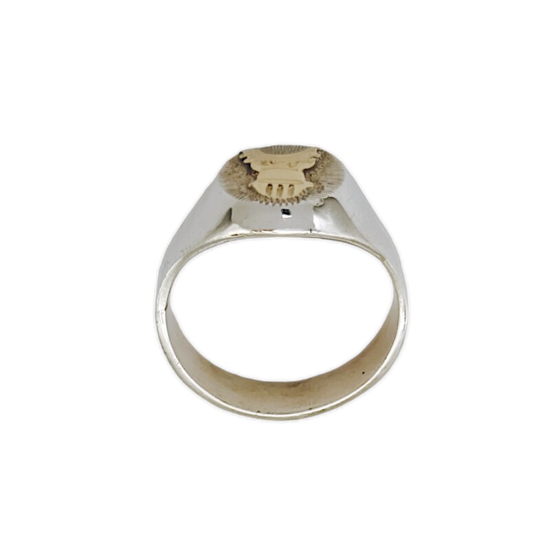 Anillo Profesión Constructor-Plata y Oro-Sin Piedra-AP5012 Sinpiedra