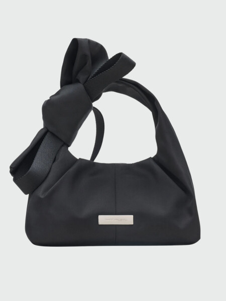 THE BOW NYLON SACK BAG Negro
