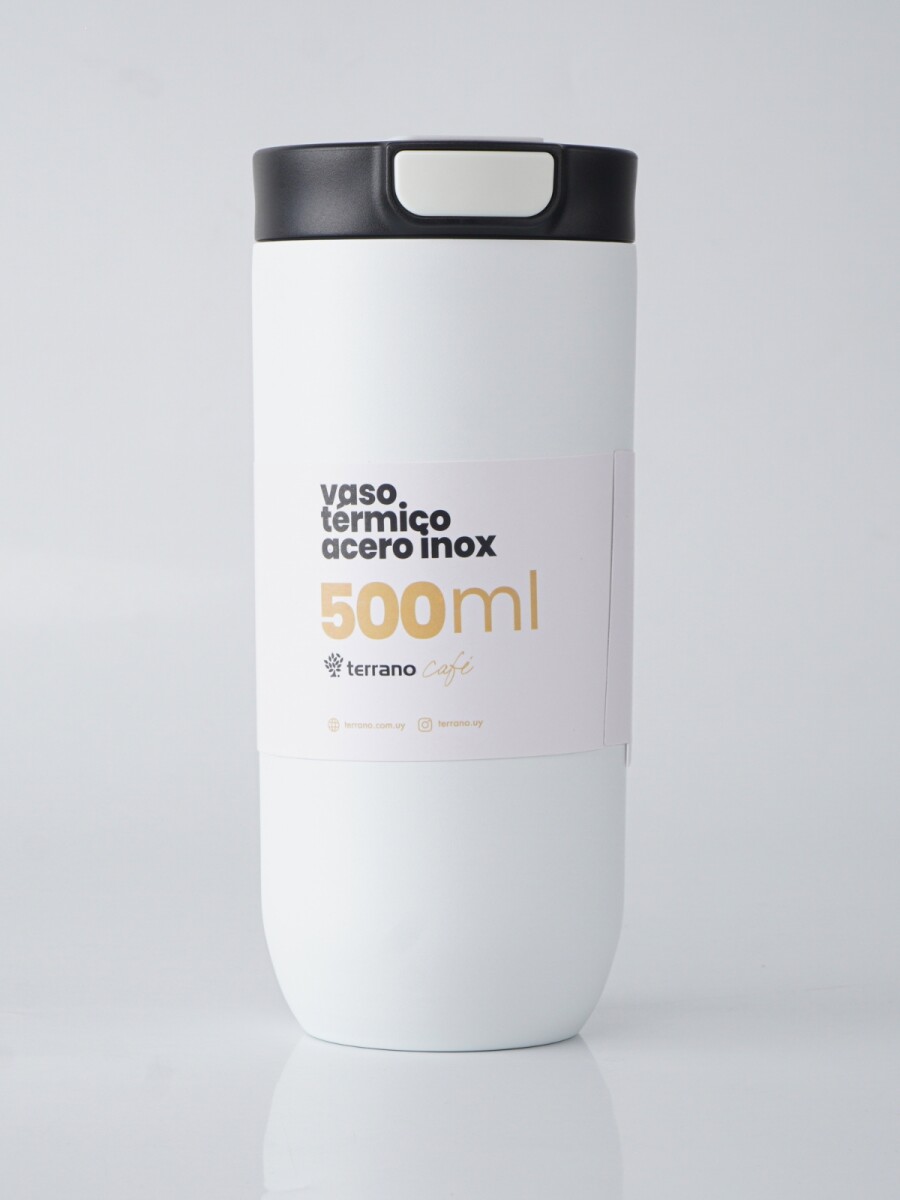 Vaso Térmico Push&Drink 500mL. - Blanco 