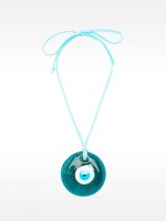 Collar De Cordón Con Colgante De Ojo multicolor