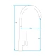 Griferia De Cocina Pico Alto Aqualia Monocomando Blanco 000