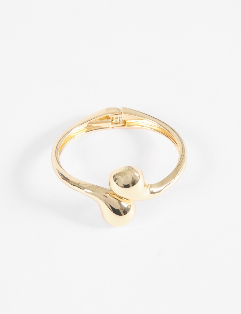 Pulsera cuff bold - dorado 