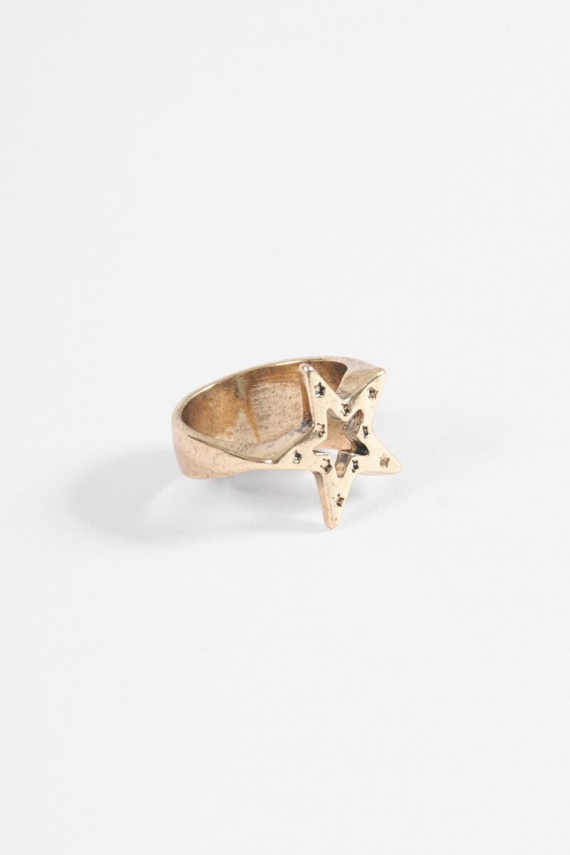 Anillo estrella dorado