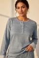 Pijama M/Larga Puño Turquesa Pijama M/Larga Puño Turquesa