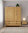 Ropero 4 Puertas 4 Cajones Li­nea Niordica Roble