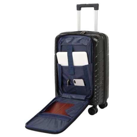 Valija Carry On con bolsillo para laptop Negro