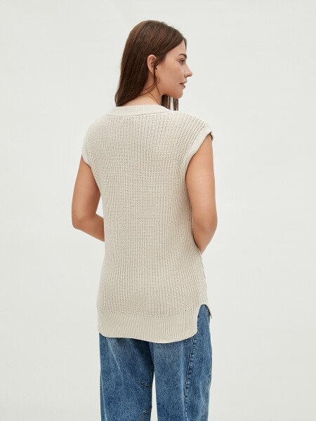 CHALECO FELINA BEIGE CLARO